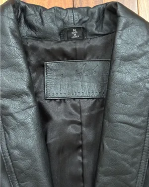 Jacqueline Ferrar Black Leather Trench Coat – Made in Korea thumbnail 4
