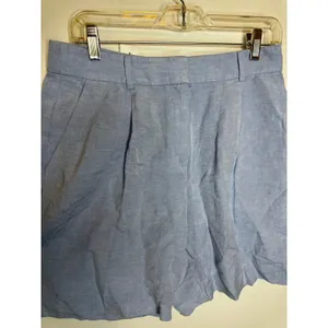 Ann Taylor Womens Light Blue Linen Pleated Shorts Size 2 New thumbnail 3