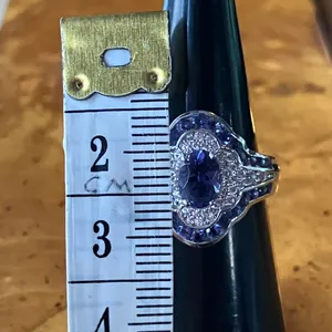 Natural Iolite Sterling Silver Ring Size 6 thumbnail 7