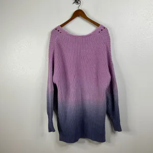 Free People Come Together Chunky V‎ Neck Sweater Size Medium thumbnail 2