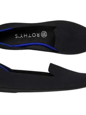 Rothy's The Lounge Loafer Slip-On Flats Womens 7 Black Minimalist Neutral Preppy thumbnail 2