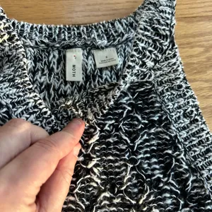 Anthropologie Moth‎ Debussy Marled Sweater Tank Top Small S Black White Knit thumbnail 8