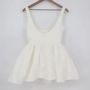 Showpo Kaitlyn Mini Dress Ivory Corset Pearl Trim Fit and Flare US 6 thumbnail 10