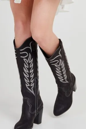 Altar'd State Tall black cowboy boots thumbnail 1