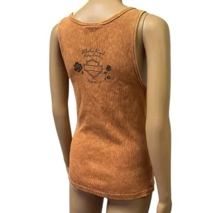 Harley Davidson Motorcycles Cotton Mother Road Tank Top Orange Stone Washed XL thumbnail 7