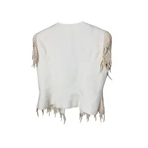 Cachet Womens Cream 2 Piece Dress and Textured Leaf Fringe Jacket Set Size‎ 16 thumbnail 10