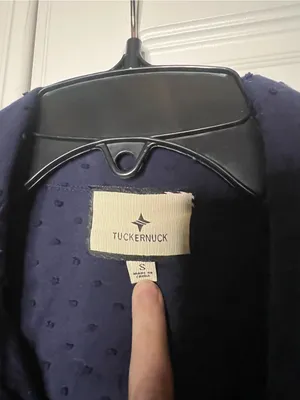 Tuckernuck Callahan Navy Swiss Dot Shirt Dress thumbnail 10