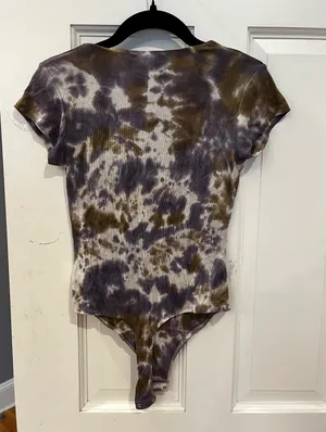 Olivaceous Purple Tie Dye Bodysuit thumbnail 2