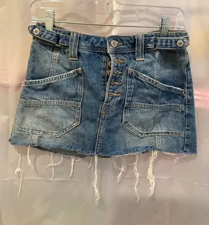 We The Free Denim Mini Skirt Size 25 thumbnail 1