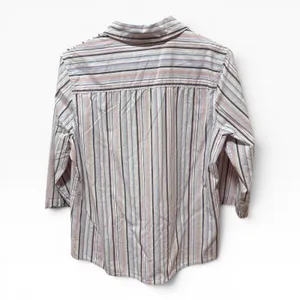 Orvis Button Down Shirt Womens 10 Pink Multi Stripe Excellent‎ 3/4 Sleeve Cotton thumbnail 4