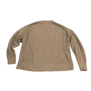 American Eagle Sweater XS Brown Shaker Stitch Cotton Oversized Grandmacore‎ thumbnail 3