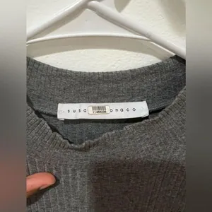 Anthropologie Women Small Susana Monaco Grey Ribbed Mini Dress Fall Chic thumbnail 5