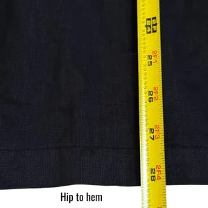 Saks Fifth Avenue 100% Linen Black Tiered Pull On Skirt Coastal Resort Travel XS thumbnail 11