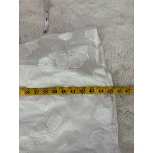 Lulus Sweetest Behavior White Embroidered Puff Sleeve Midi Dress Size Medium thumbnail 10