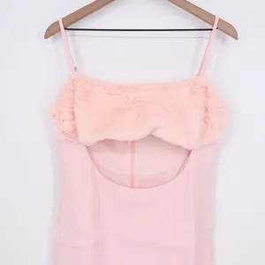 Naked Wardrobe The Statement Pink Faux Fur Cutout Mini Dress Large thumbnail 3