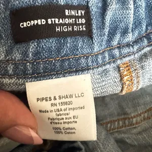 Veronica Beard Womens Rinley Cropped Straight Leg High Rise Jeans Denim Size 30 thumbnail 6