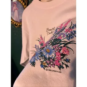 Vintage South Dakota AOP Flower Crewneck Size Large thumbnail 2
