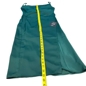 NWT - Lulus Bonafide Babe Emerald Satin Sleeveless Ruched Midi Dress!- Size S thumbnail 11