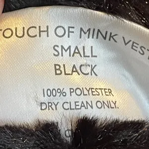 Private Quarters Touch of Mink‎ Vest Black thumbnail 7