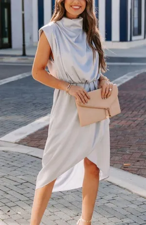 VICI | Silesia Satin Cowl Neck Dress thumbnail 3