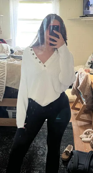 Aerie white  sweater thumbnail 1
