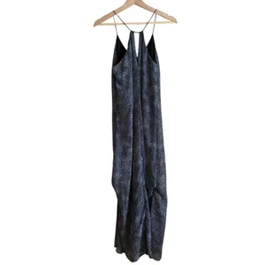 Old Navy halter neck black white polka dotted maxi summer dress women's size XS thumbnail 5