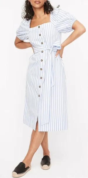 NEW J. Crew Cottage Dress in Stripe size M Medium AZ810 NWT thumbnail 1