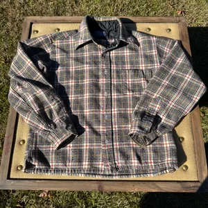 Pendleton Plaid Pure Virgin Wool Shirt Jacket Medium Made in USA Vintage thumbnail 4
