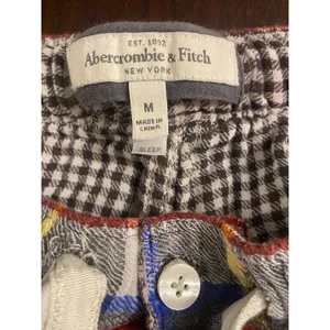 Abercrombie & Fitch Sleep Plaid Pajama Lounge Pants Red Multicolor Med Cozy thumbnail 3