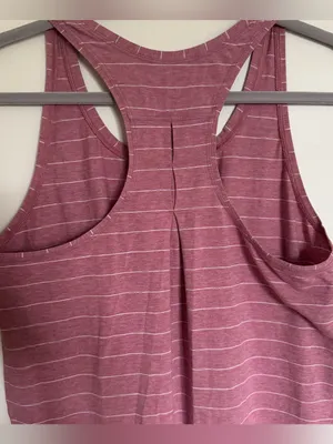 Lululemon Love Tank Sleeveless Stripe Heather Pink White Size M / L thumbnail 6