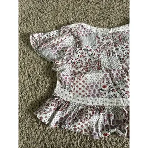 American Eagle Outfitters Women's floral boho patchwork cropped top size large‎ thumbnail 7