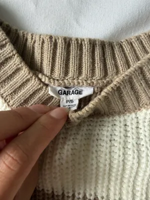 Garage stripped brown and cream sweater thumbnail 3