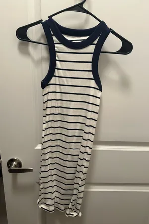 Striped Halter Mini Dress  thumbnail 1