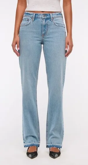 Abercrombie 90s Mid-Rise Straight Jeans thumbnail 1