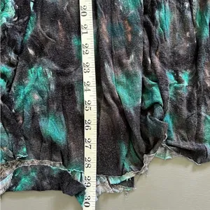Free People Racerback Top / Tunic Black and Green with Lace thumbnail 13