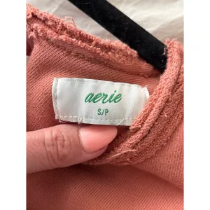 Aerie Weekend Pretty Twist Back‎ Raw Hem Sweatshirt Small thumbnail 10