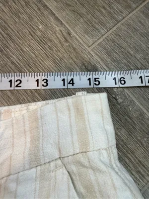 American Eagle Outfitters White Linen Wide Leg Pants Size 8 Casual Summer thumbnail 7