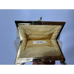 Vintage White Micro Beaded Clutch Purse Handmade‎ by Mr. John thumbnail 5