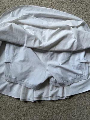 Lululemon women’s active court rival high rise white wear tennis skirt size 10 thumbnail 11