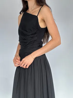 Linen Dress Black thumbnail 4