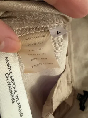 Ann Taylor Linen Cotton Wide Trousers Casual dress pants coastal 8 minimalist khakis chinos thumbnail 4