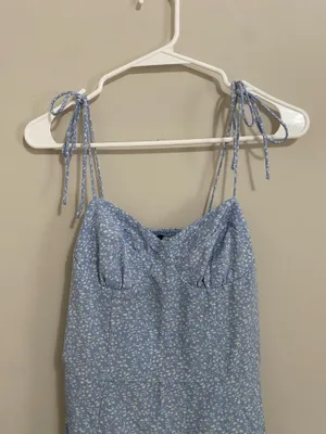 Shein Light Blue Floral Dress thumbnail 3