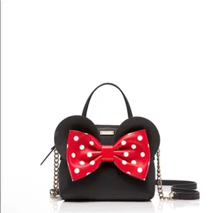 Kate Spade Minnie Mouse Mini Maise Crossbody Bag Purse Disney Black Ears Leather thumbnail 7
