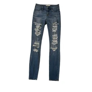 PacSun Los Angeles‎ Jegging Jeans Womens Size 23 Dark Wash Distressed thumbnail 2