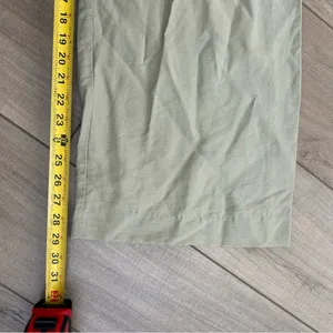 Zara High Rise Pleated Front Wide Leg Lyocell Light Sage Green Trouser Pants M thumbnail 8