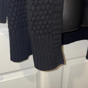 Eddie Bauer Black Textured Cardigan Large heavy weight thumbnail 9