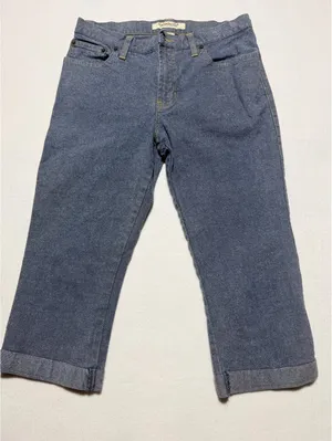 Abercrombie & Fitch Women’s Size 4 Blue Cropped Capri Pants Cotton Stretch thumbnail 2