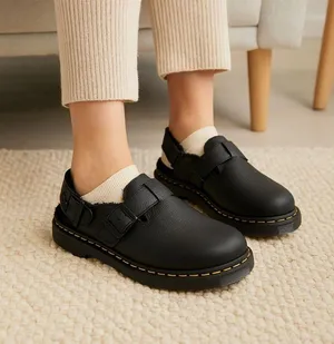 Dr. Martens Docs Jorge II Ambassador Black Faux Fur Lined Slingback Mules US 9 thumbnail 1