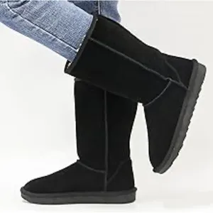 BearPaw Black Emma Tall wool lined boots size 7 B72‎ thumbnail 1