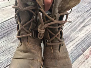 Sorel Joan of Arctic Brown Leather Wedge Boots thumbnail 3